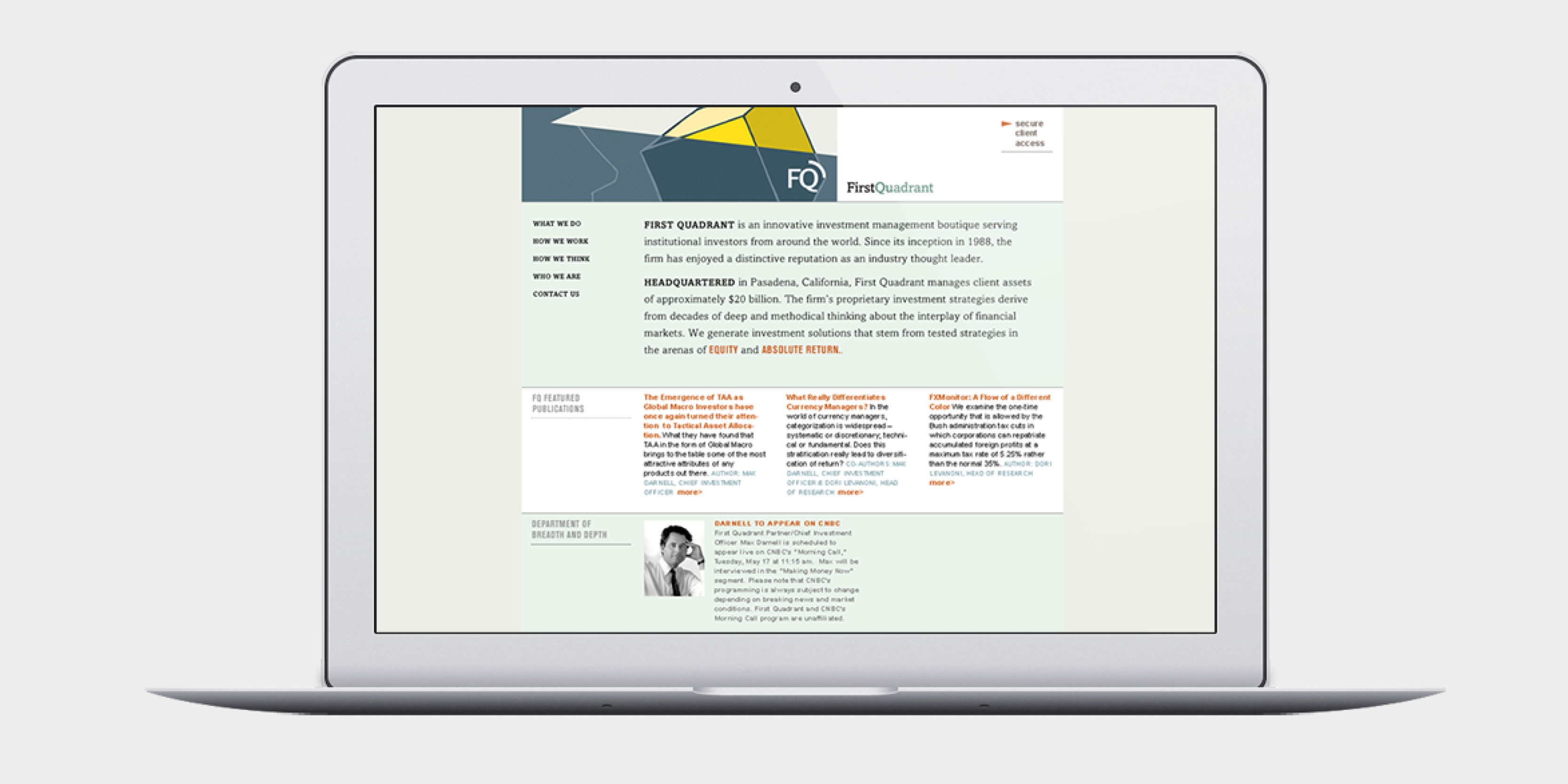 A new website was designed, written and launched to allow the firm to introduce itself and meet existing client needs.
